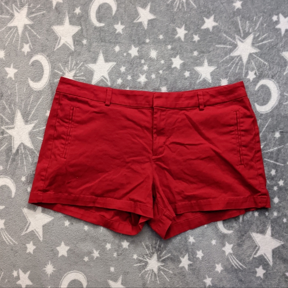 Red Twill Shorts